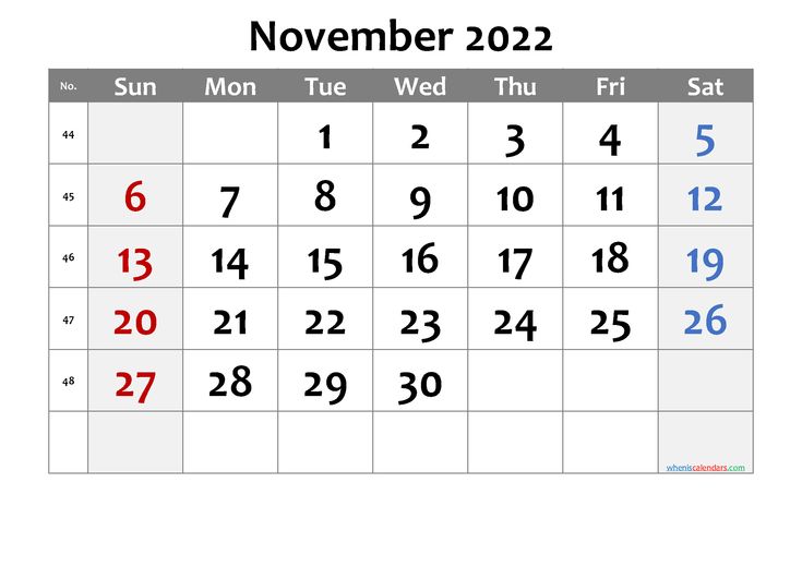 printable calendar november 2022 6 templates free printable calendar monthly printable calendar template calendar printables