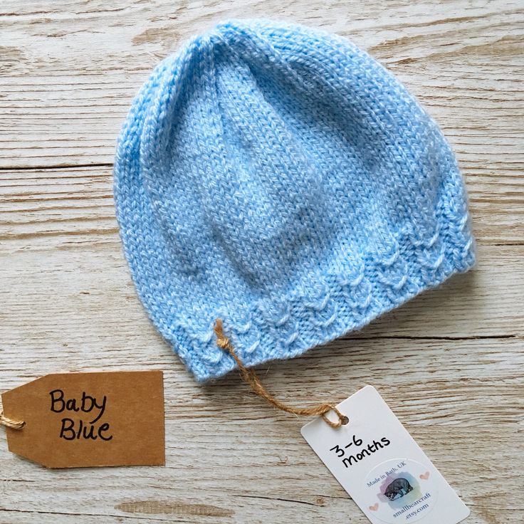 Knitted baby hat, baby beanie hat, baby girl gift, baby accessories, hand knitte...