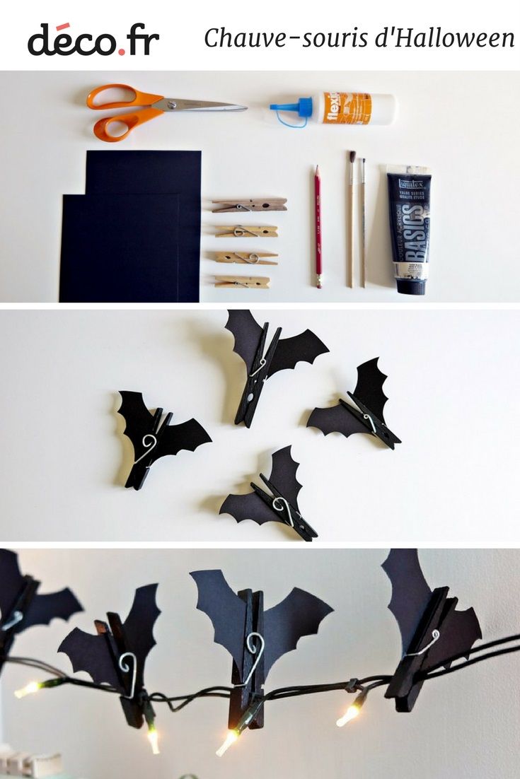 DIY Halloween, tuto guirlande Halloween, chauves-souris | Créations d