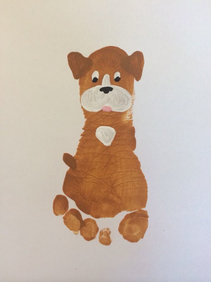 Boxer dog footprint | Puppy crafts, Handprint art, Footprint art