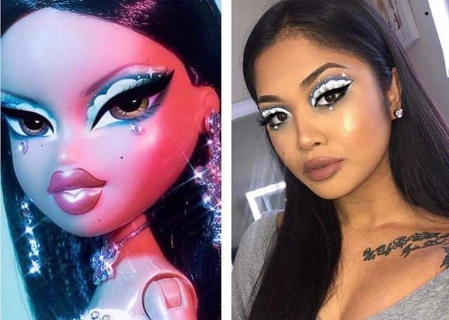 Cómo hacerte el maquillaje de las Bratz para el #bratzchallenge - El Cómo de las Cosas | Bratz, Maquillaje de muñeca de porcelana, Maquillaje de muñeca