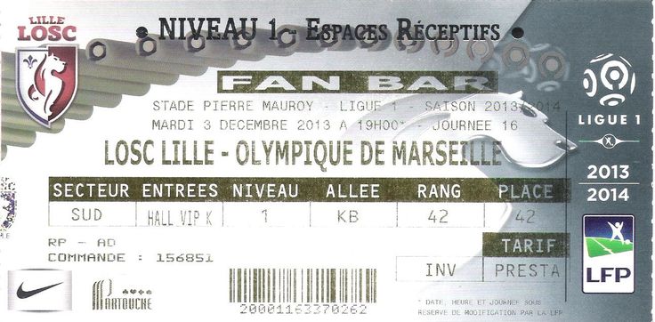 Pin by Collection de billets de l\u0027OM on Billets de Ligue 1 Pinterest - porte d entree tarif Pin by Collection de billets de l\u0027OM on Billets de Ligue 1 Pinterest - porte d entree tarif