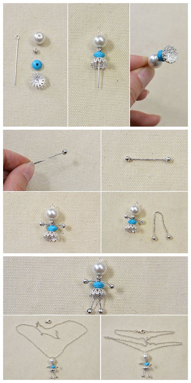 Beebeecraft Tutorials On Making Angel Pendant Necklace Beaded Jewelry Diy Patterns - Beaded Pendant Necklace Tutorial