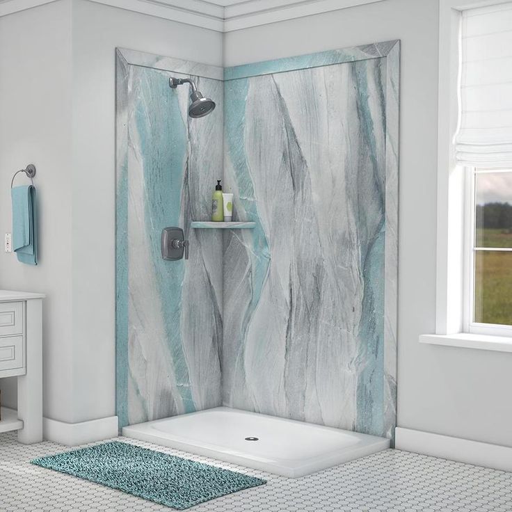 Flexstone Elegance 2 Triton Panel Kit Shower Wall Surround 48 In X 36 Com Walls Surrounds Panels Shower Walls Surrounds Wall, Flexstone Shower Surround