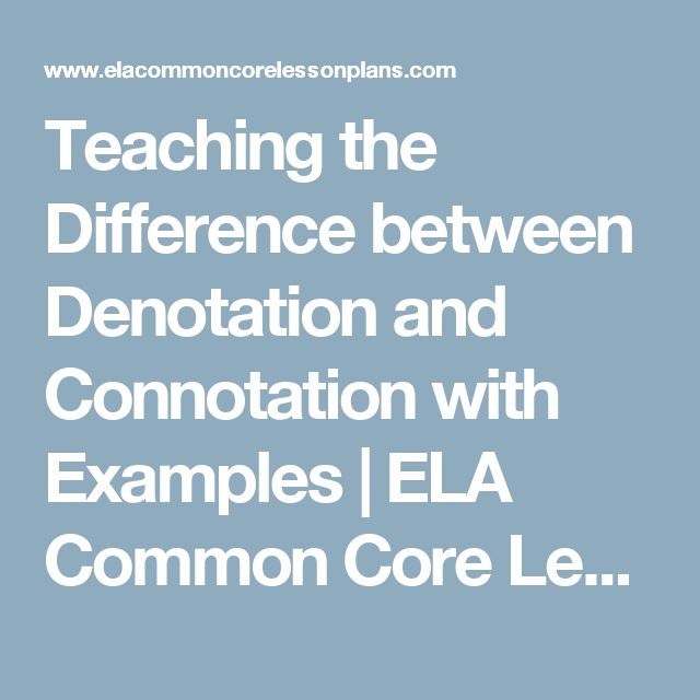 denotation and connotation
