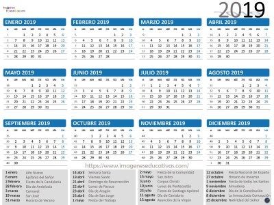 Calendario de enero del 2019 - México | ¿Cuándo en el ...