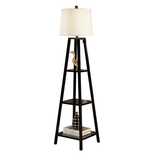 Elliot 63 Floor Lamp Naples With Shelves Elliot 63 Floor Lamp Naples With Shelves Wood