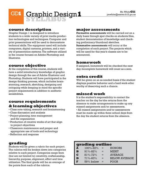 syllabus graphic design google search high school syllabus example cover letter for teachers