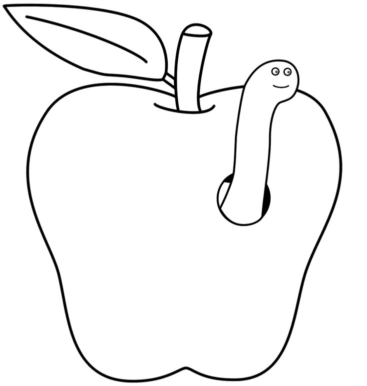 coloring a picture of an apple - Google Search | School coloring pages