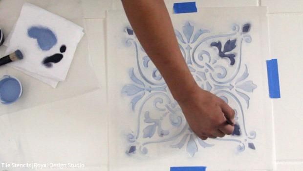 The Secret is Out! How to Stencil a Tile Floor in 10 Steps - Painting Over Kitch...
