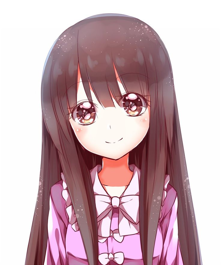 Anime girl with brown hair and bangs