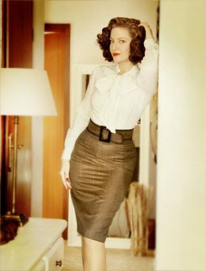 Retro pencil skirt