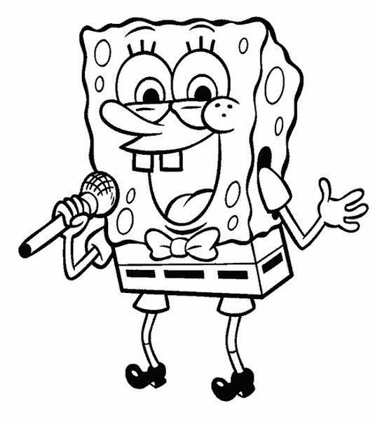 Printable spongebob singing coloring pages Printable spongebob singing coloring pages