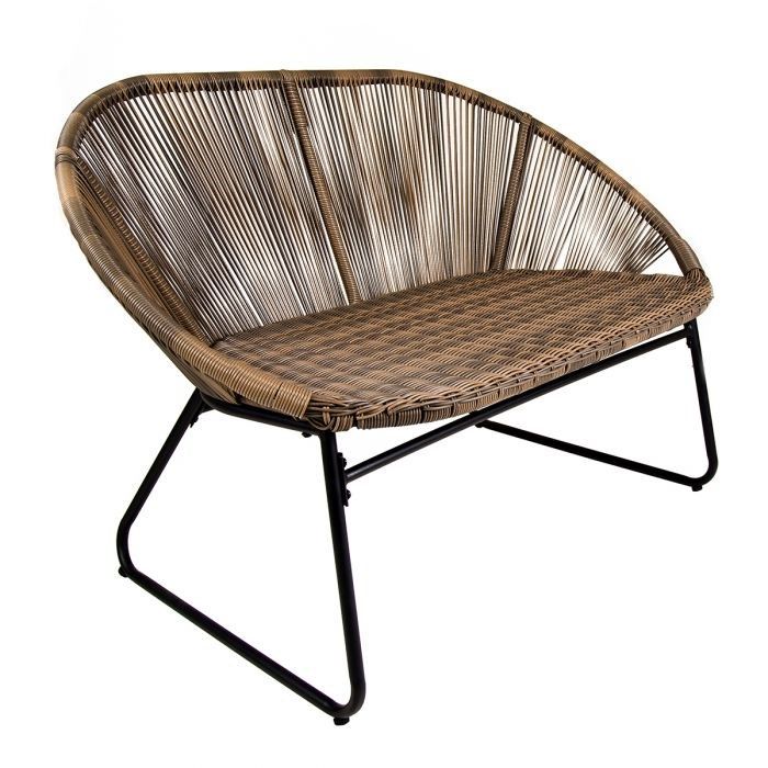 Pe Rattan Garden Bench 2 Colours Seater Wicker Chair Pe Rattan Garden Bench 2 Colours, Rattan Outdoor Bench Seat
