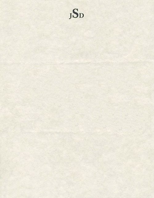 personal letterhead from the desk of