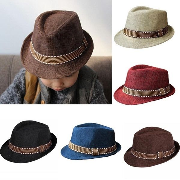 Baby Girl//Boy Toddler Kid Fedora Hat Jazz Cap Sun Photography Trilby Cap Props