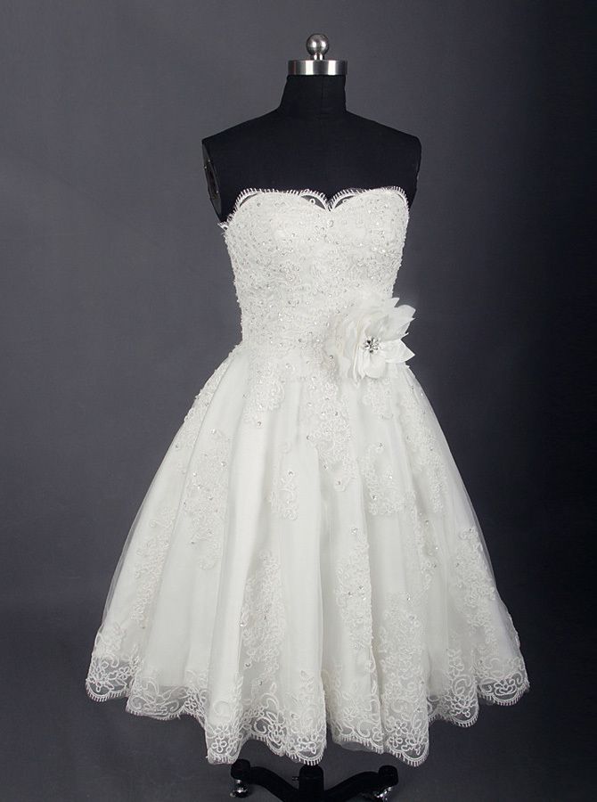 White Wedding Dress Knee Length Bridal Reception White Wedding Dress Knee Length Bridal