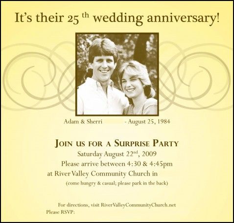 25th wedding anniversary invitations