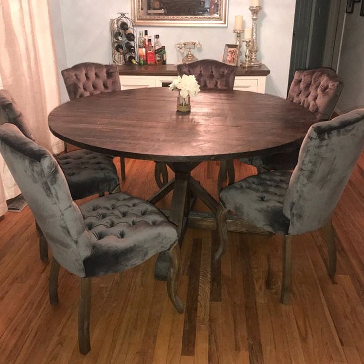 Rustic Round Pedestal Base Table Kitchen Wood Dining Rustic Round Pedestal Base Table, Round Dining Table Pedestal Base