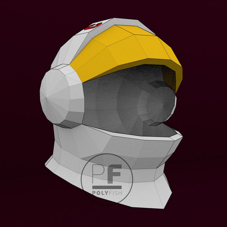 3D helmet low poly papercraft PDF mask DIY kits for adults