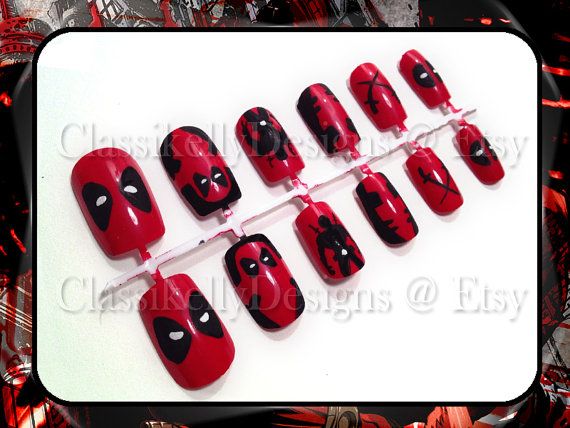 47 Best Nails Images On Pinterest Supernatural Nails, Clothes Deadpool Nail Set by ClassikellyDesigns on Etsy, $20.00 - 47 Best Nails Images On Pinterest Supernatural Nails, Clothes