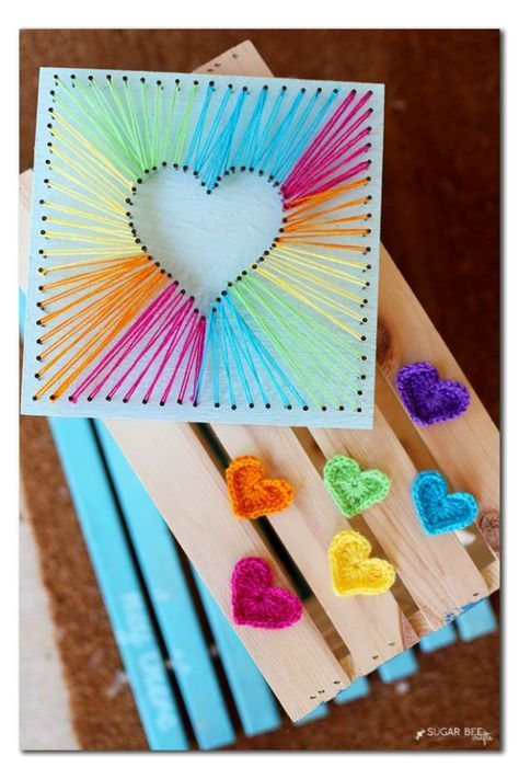 DIY Mothers Day Gift Ideas – Heart String Art – Homemade Gifts for Moms – Crafts… DIY Mothers Day Gift Ideas – Heart String Art – Homemade Gifts for Moms – Crafts…
