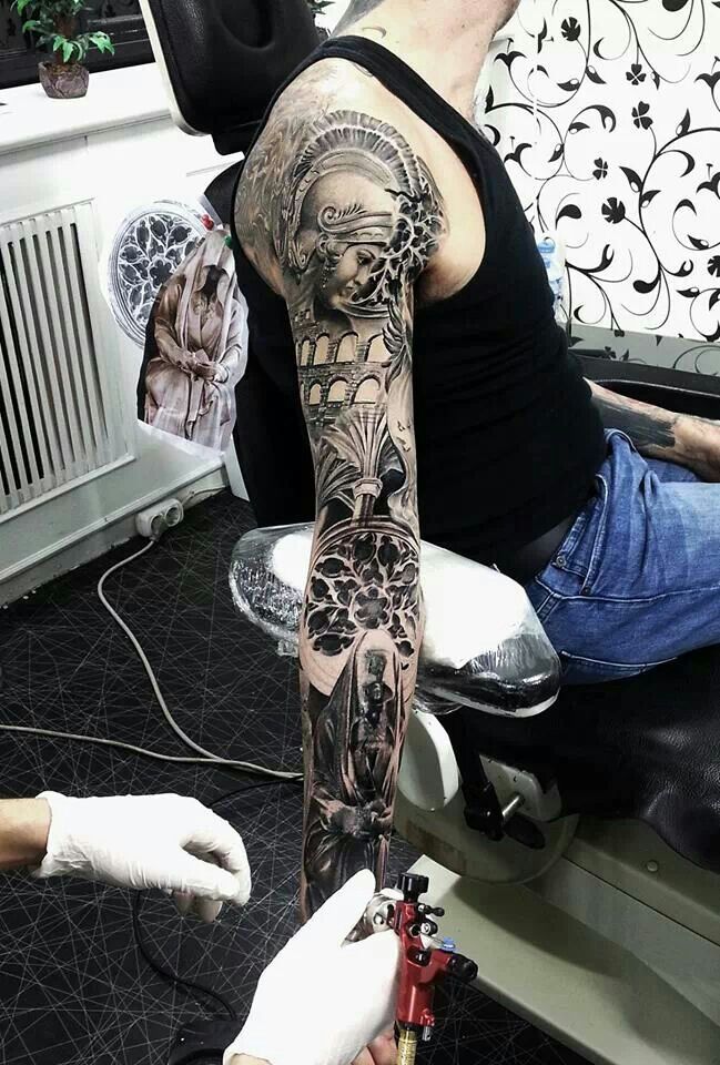 Gothic tattoo rücken