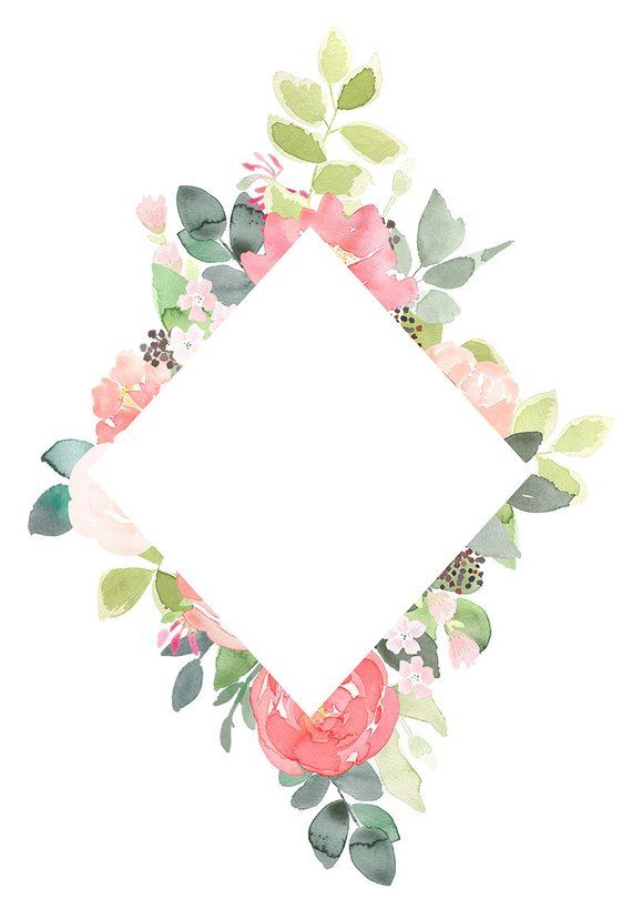 Peony Clipart Floral Frames Coral Peonies Clip Art Etsy Flower