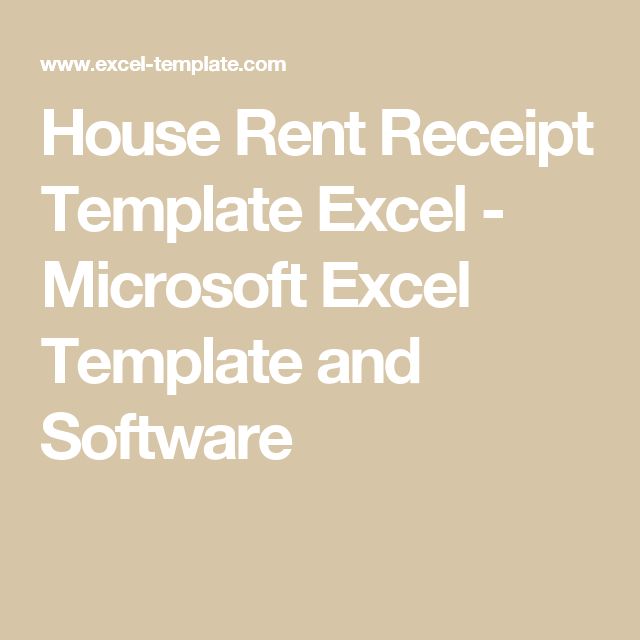 House Rent Receipt Template Excel - Microsoft Excel Template and - house for rent template House Rent Receipt Template Excel - Microsoft Excel Template and - house for rent template