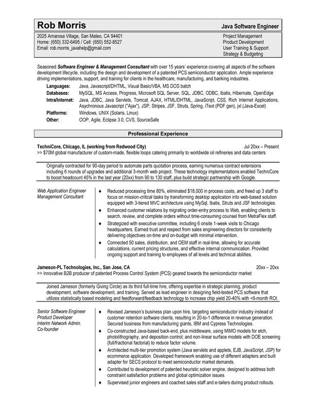 engineering resume template