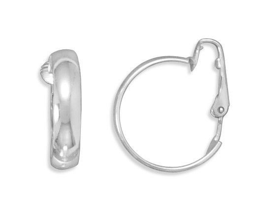 Domed Clip On Hoop Earrings Measures 4 6x20 5mm Gemijewels Domed Clip On Hoop Earrings Sterling Silver Nonpierced Made In The Usa Women S