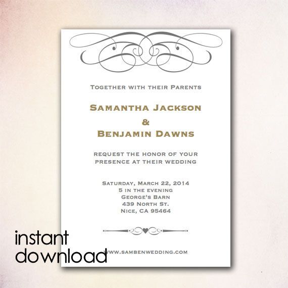 24 best DIY Wedding Invitation Templates - Instant Download images - invitation word template 24 best DIY Wedding Invitation Templates - Instant Download images - invitation word template