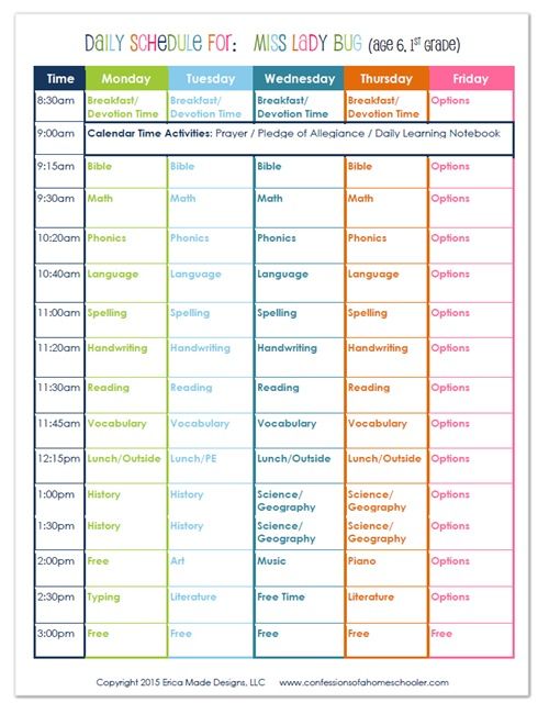 88 best Homeschool: Schedules and Routines images on Pinterest ...