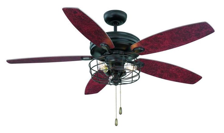 Pers Lighting Fn06orb 52 Ceiling Fan W Light Oil Rubbed Bronze In 2021 Caged Pers Lighting Fn06orb 52 Ceiling, Ceiling Fan In Wire Cage