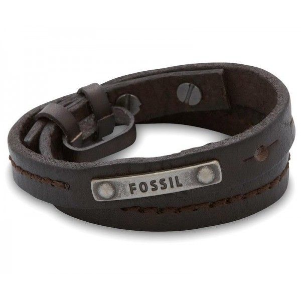 Fossil JF00899797 Collana Vintage Casual in Pelle Marrone Fossil JF00899797 Collana Vintage Casual in Pelle Marrone