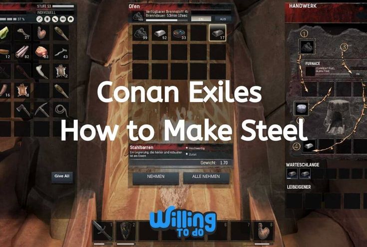 How to make steel bars conan exiles