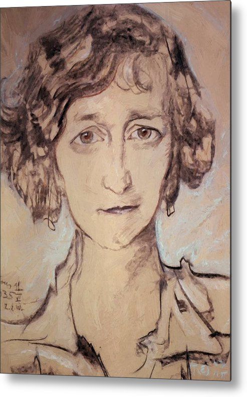 portrait of zofia romer 1935 metal print by witkiewicz stanislaw