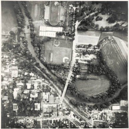 ohio university campus and athens ohio aerial photo ca 1954 1959