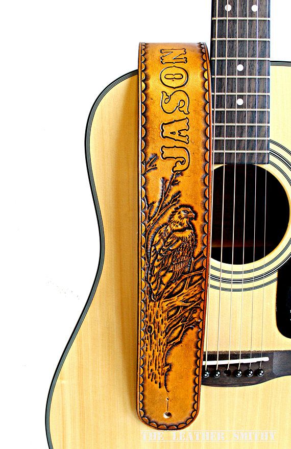 Personalized Guitar Strap With Eagle Custom Hand Tooled In 2020 Leather Tooling Straps - Custom Leather Acoustic Guitar Straps Personalized Guitar Strap With Eagle Custom Hand Tooled In 2020 Leather Tooling Straps - Custom Leather Acoustic Guitar Straps