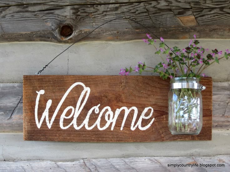 Simply Country Life Rustic Barnwood Mason Jar Welcome Sign Reclaimed Log Cabin Decor Simply Country Life Rustic Barnwood Mason Jar Welcome Sign Reclaimed Log Cabin Decor