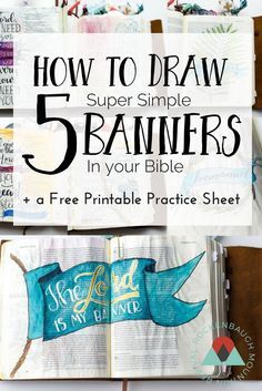 How to Draw 5 (Super Simple) Banners in Your Bible
