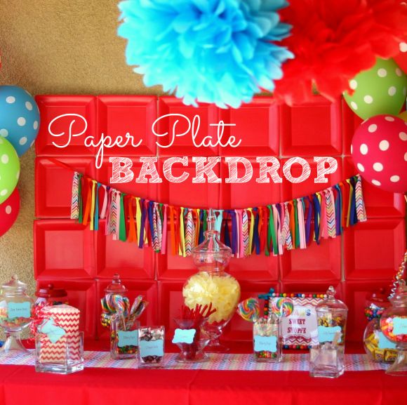 homemade backdrop ideas how cool would a paper plate diy hello kitty birthday party ideas