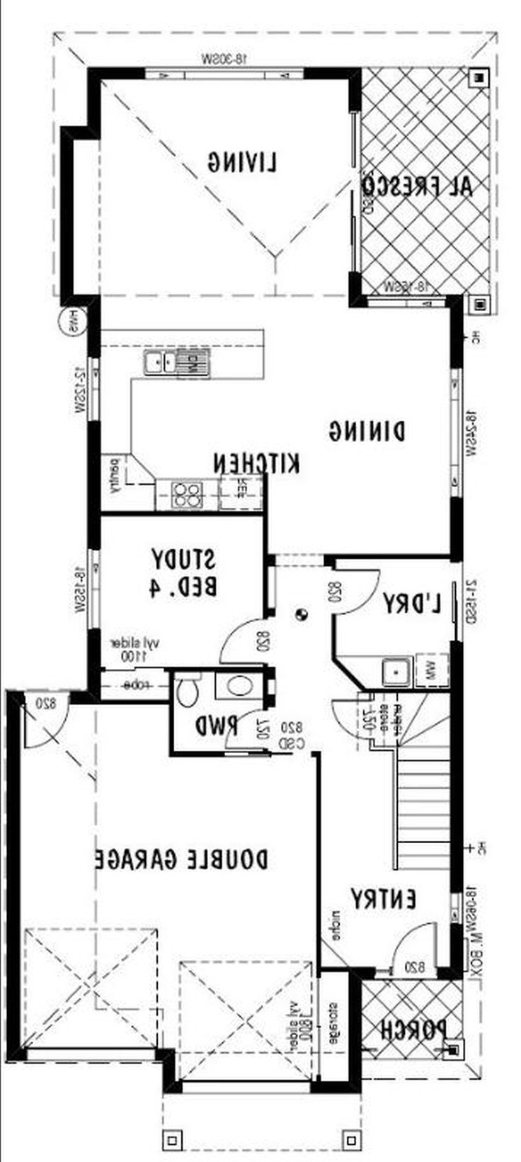 Simple Design of Small Tropical Apartment Floor Plan