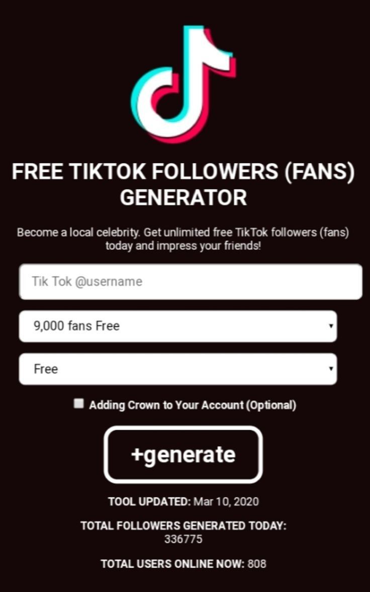 Free tik tok followers generator tool. How to get