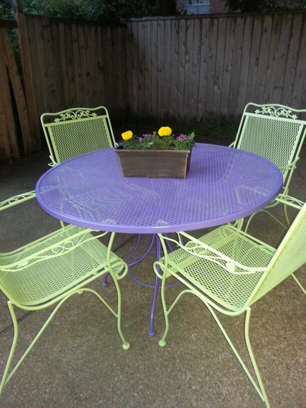 Pin By Jenny Walker On The Great Outdoors Diy Patio Furniture Makeover Backyard Backyard Patio Furniture, How To Get Paint Off Garden Furniture