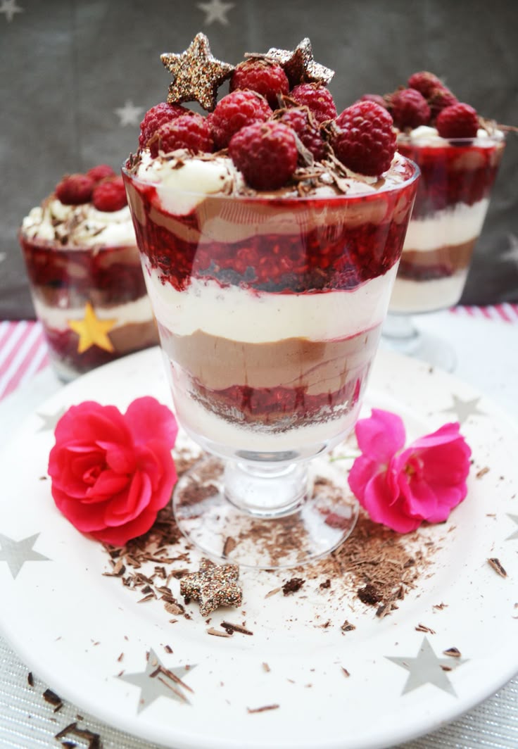 Pures Glück zum Löffeln! Schoko-Himbeer-Trifle