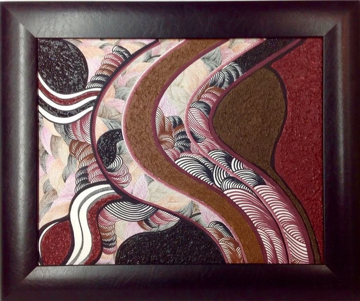 Acrylic abstract painting called 'Gold Mountain' by Marie