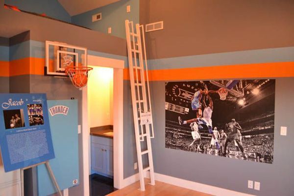 20 Sporty Bedroom Ideas With Basketball Theme Basketball Themed Bedroom Basketball Theme Room Basketball Bedroom