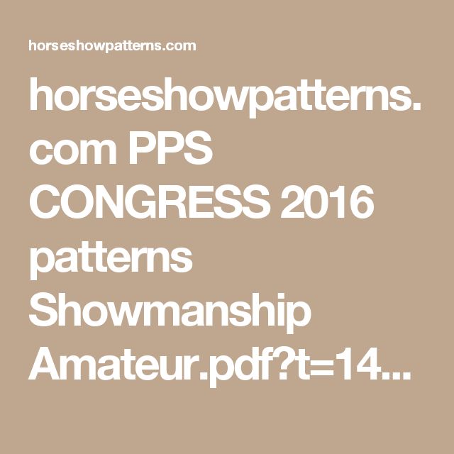 horseshowpatterns PPS CONGRESS 2016 patterns Showmanship - demand note template horseshowpatterns PPS CONGRESS 2016 patterns Showmanship - demand note template