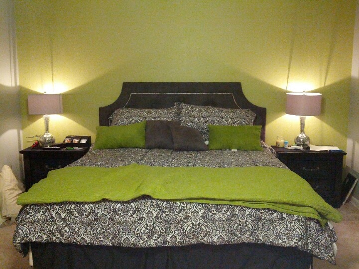 Bedroom Decor Lime Green black silver and lime green master bedroom. diy headboard | things Bedroom Decor Lime Green black silver and lime green master bedroom. diy headboard | things